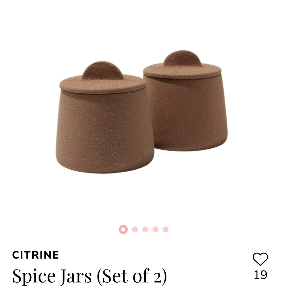 Citrine unopened spice jars